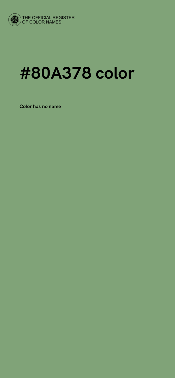 #80A378 color image