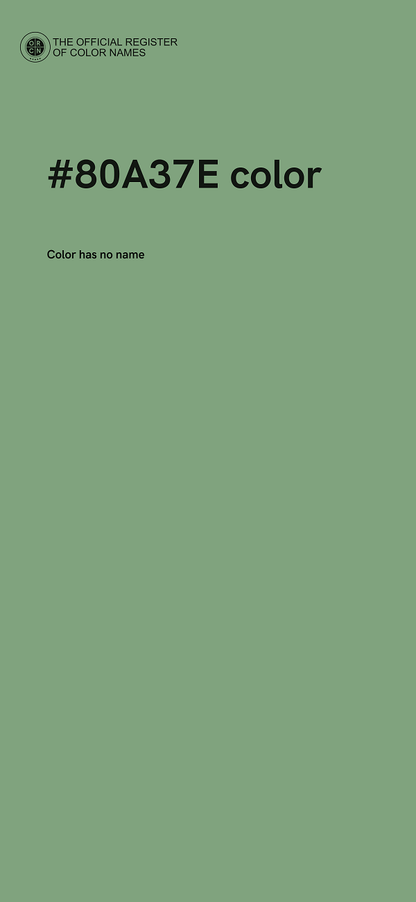 #80A37E color image