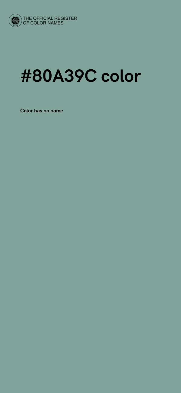 #80A39C color image