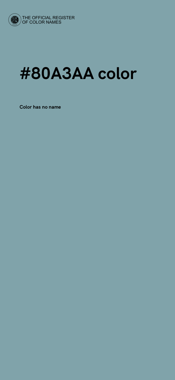 #80A3AA color image
