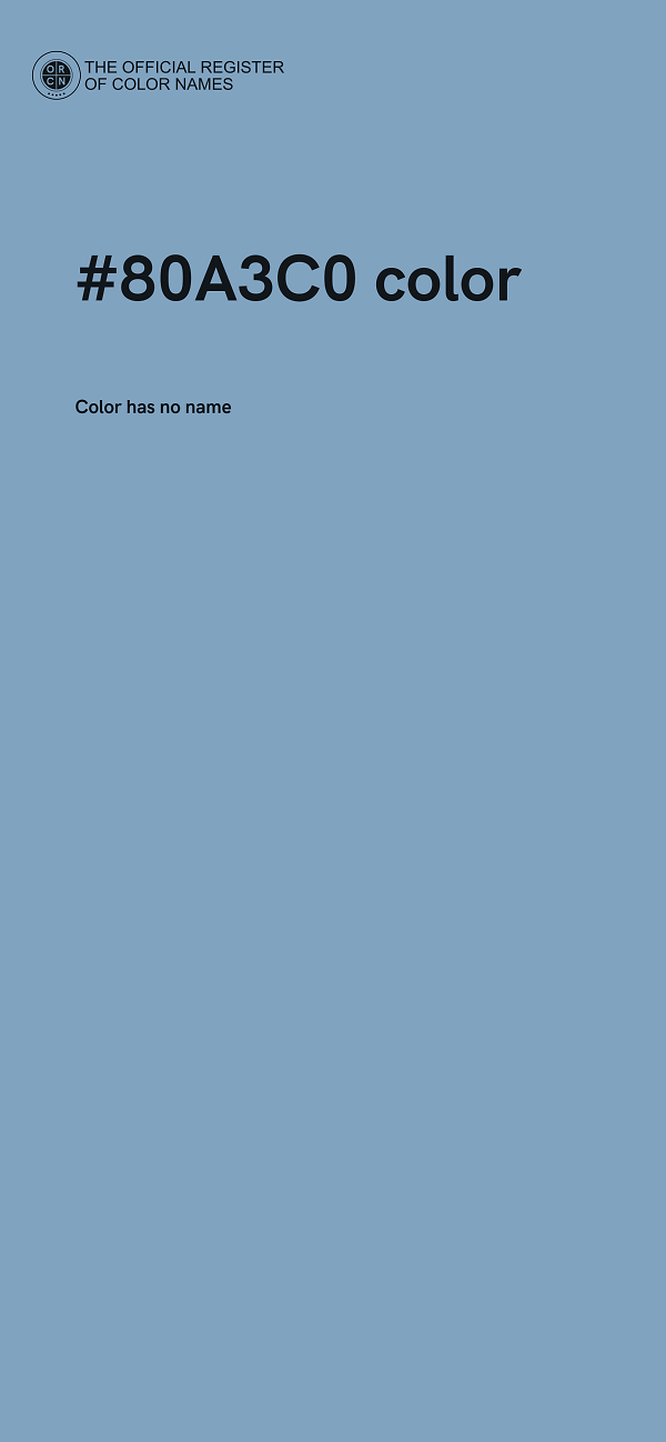 #80A3C0 color image