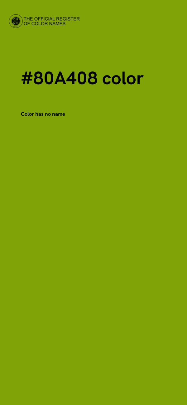 #80A408 color image
