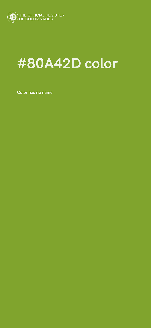 #80A42D color image