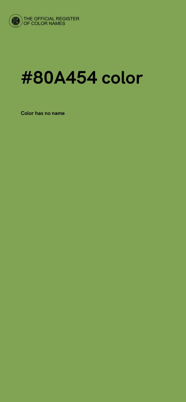 #80A454 color image