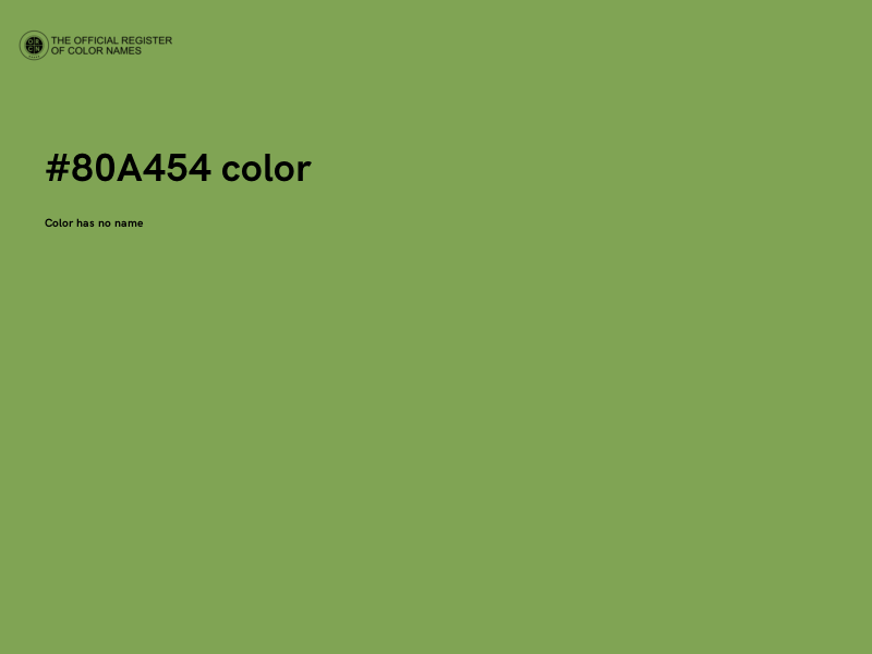 #80A454 color image