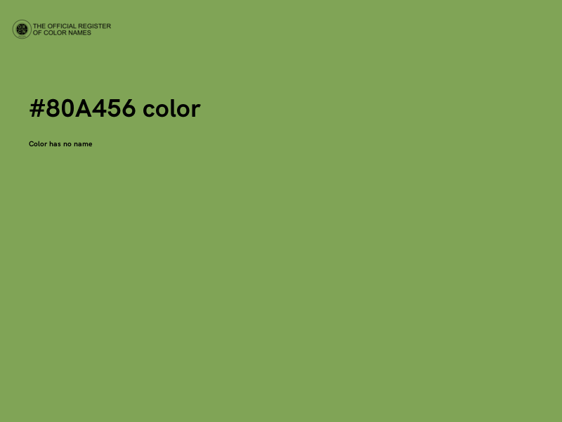 #80A456 color image