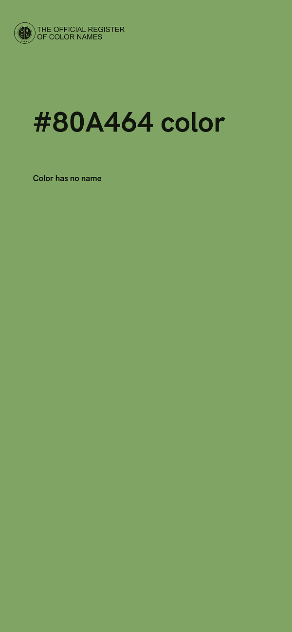 #80A464 color image