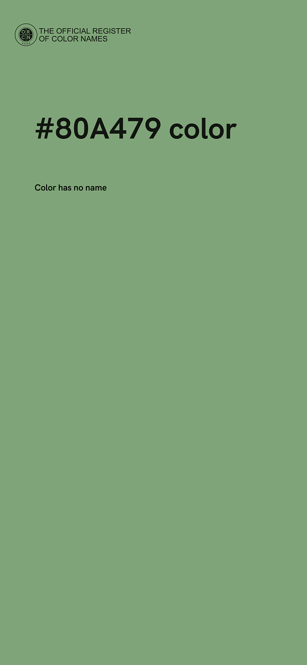#80A479 color image
