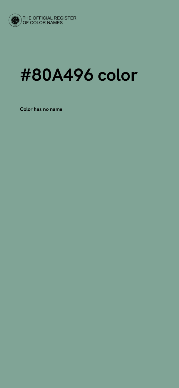 #80A496 color image