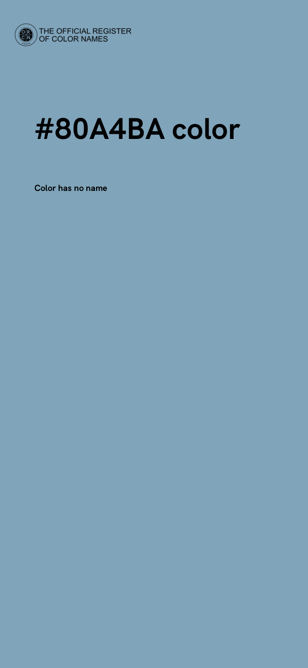 #80A4BA color image