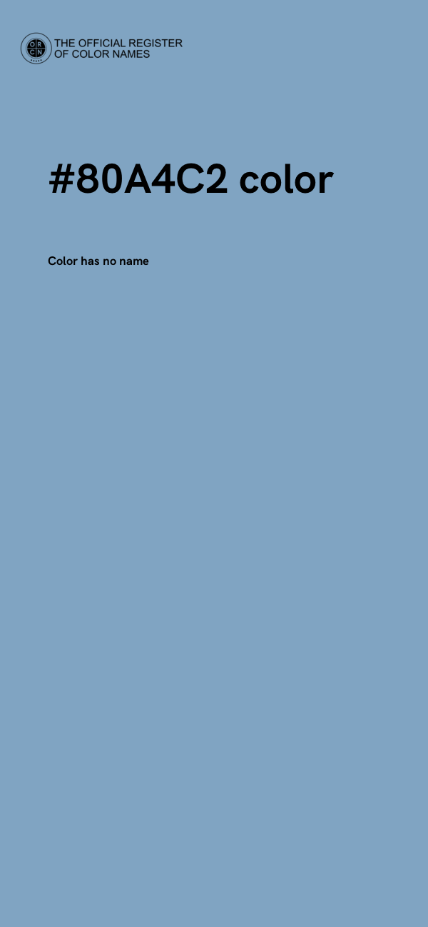 #80A4C2 color image