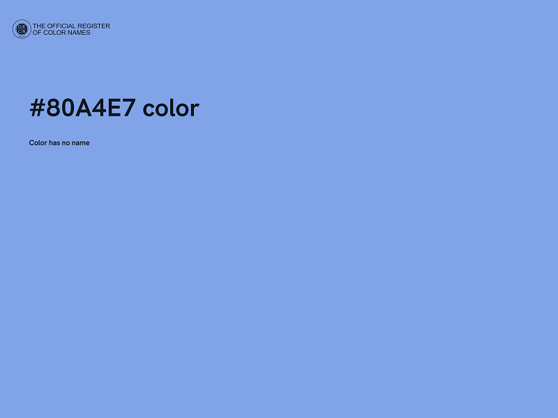 #80A4E7 color image