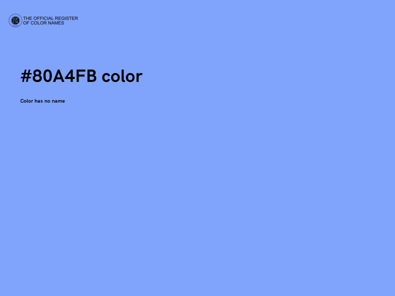 #80A4FB color image