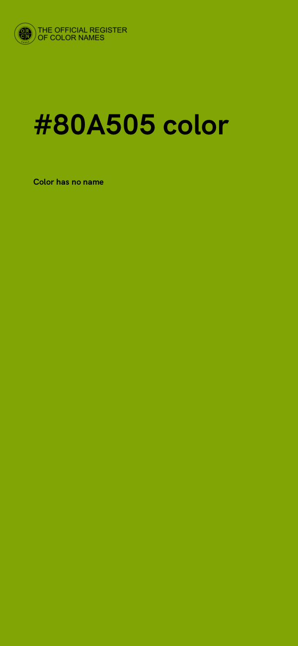 #80A505 color image