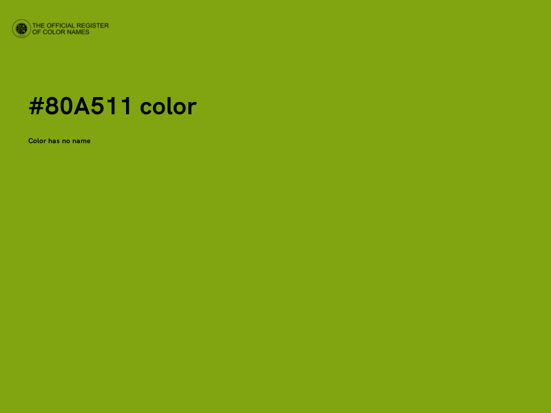 #80A511 color image