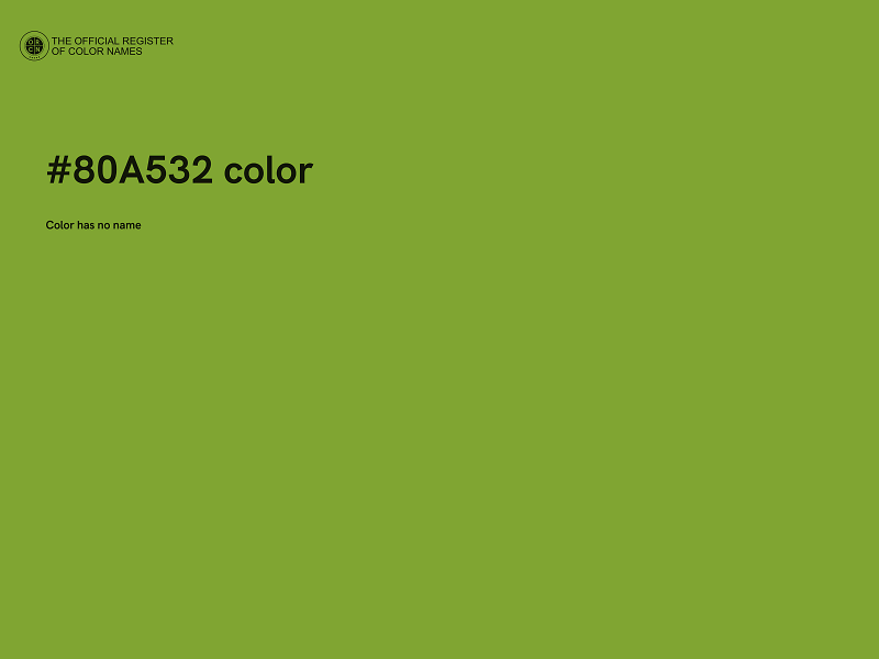 #80A532 color image