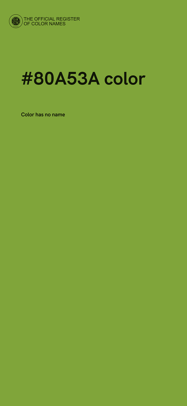 #80A53A color image