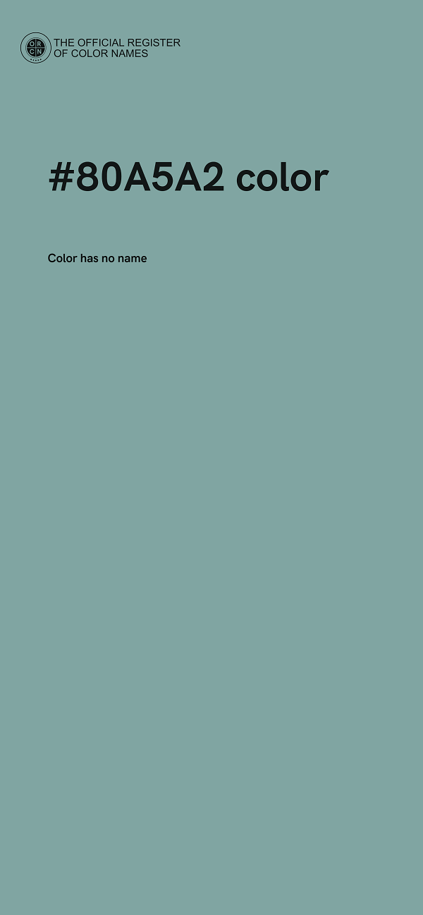 #80A5A2 color image