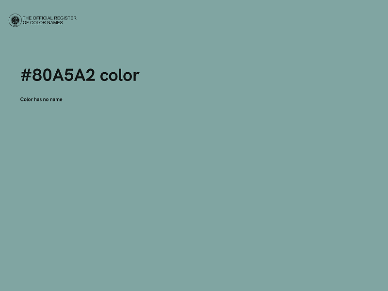 #80A5A2 color image