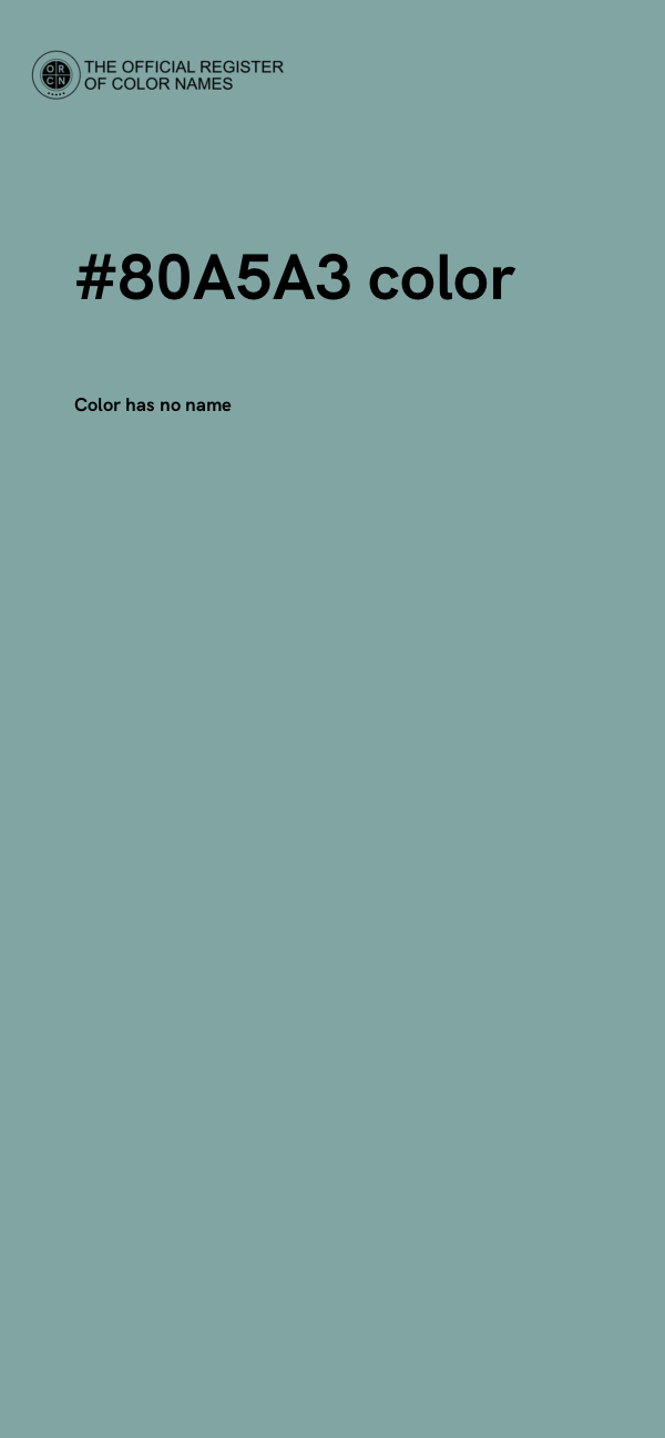 #80A5A3 color image