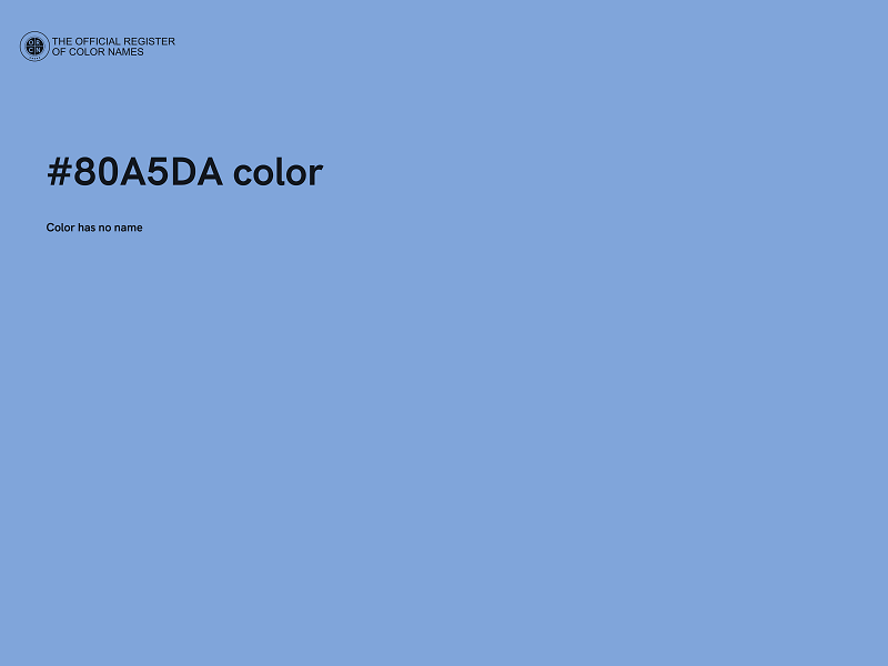 #80A5DA color image