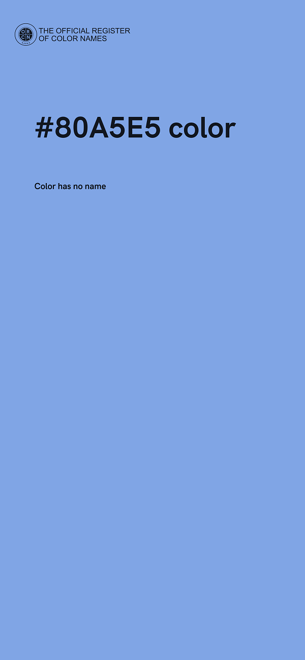 #80A5E5 color image