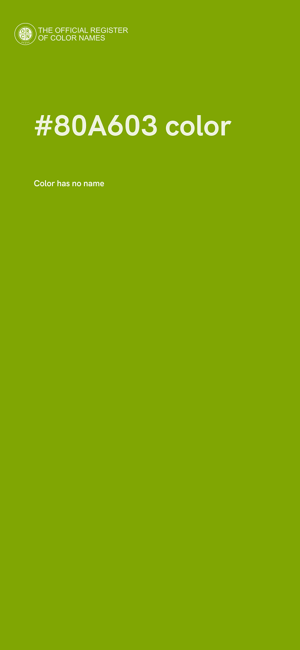 #80A603 color image