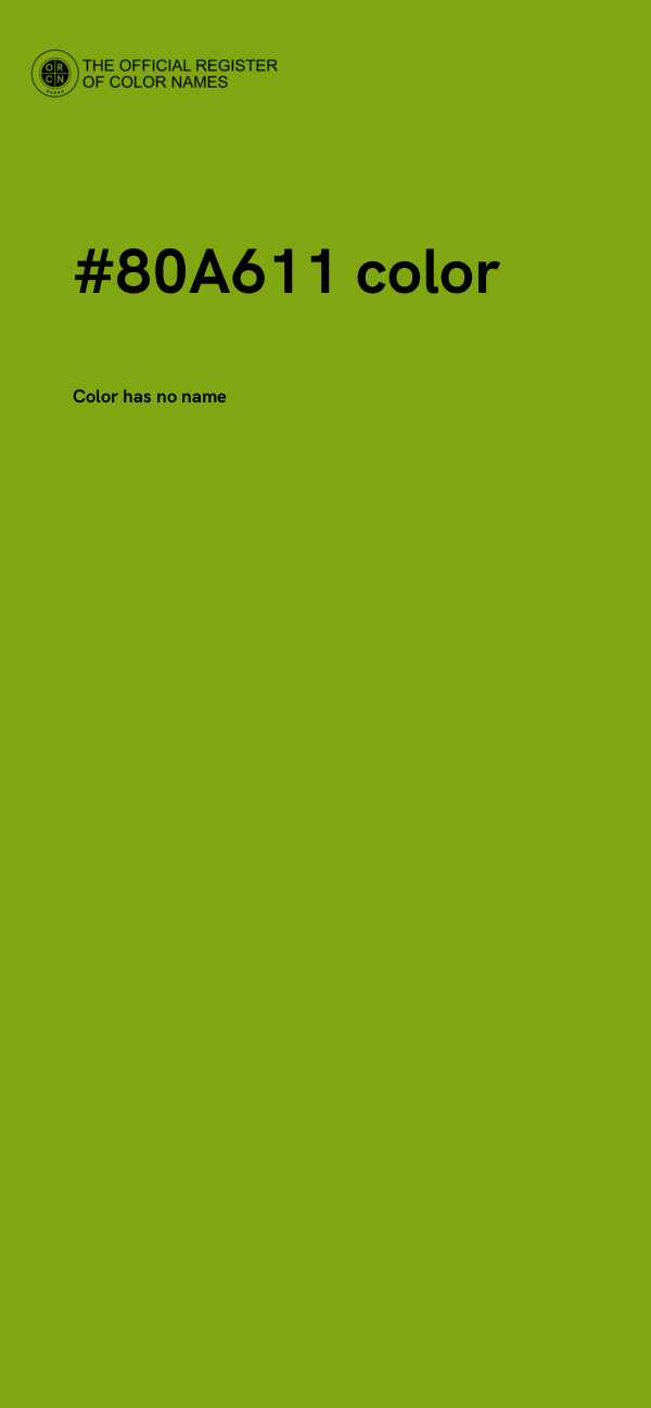 #80A611 color image