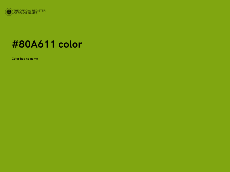 #80A611 color image