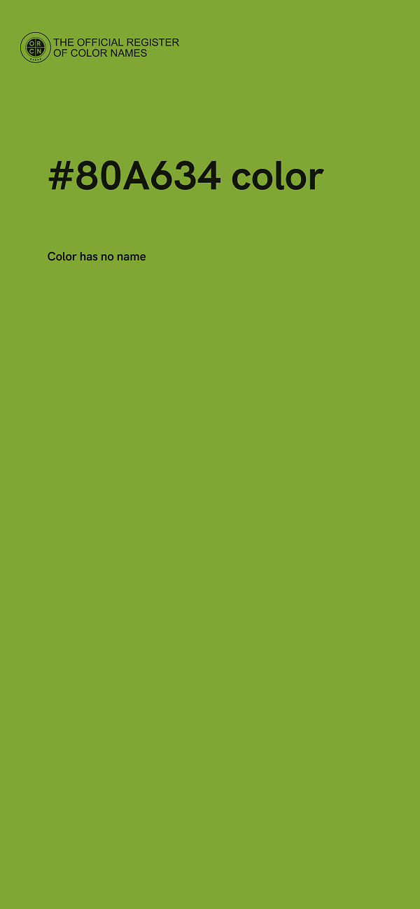 #80A634 color image