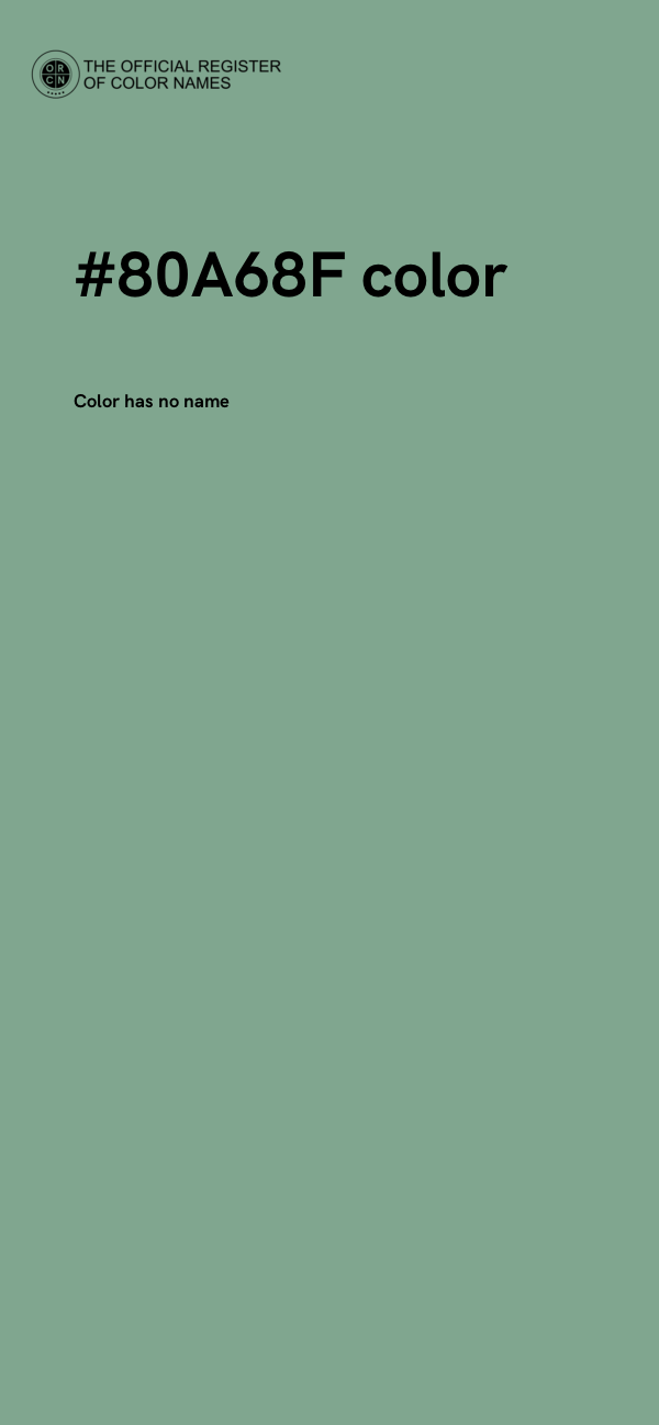 #80A68F color image