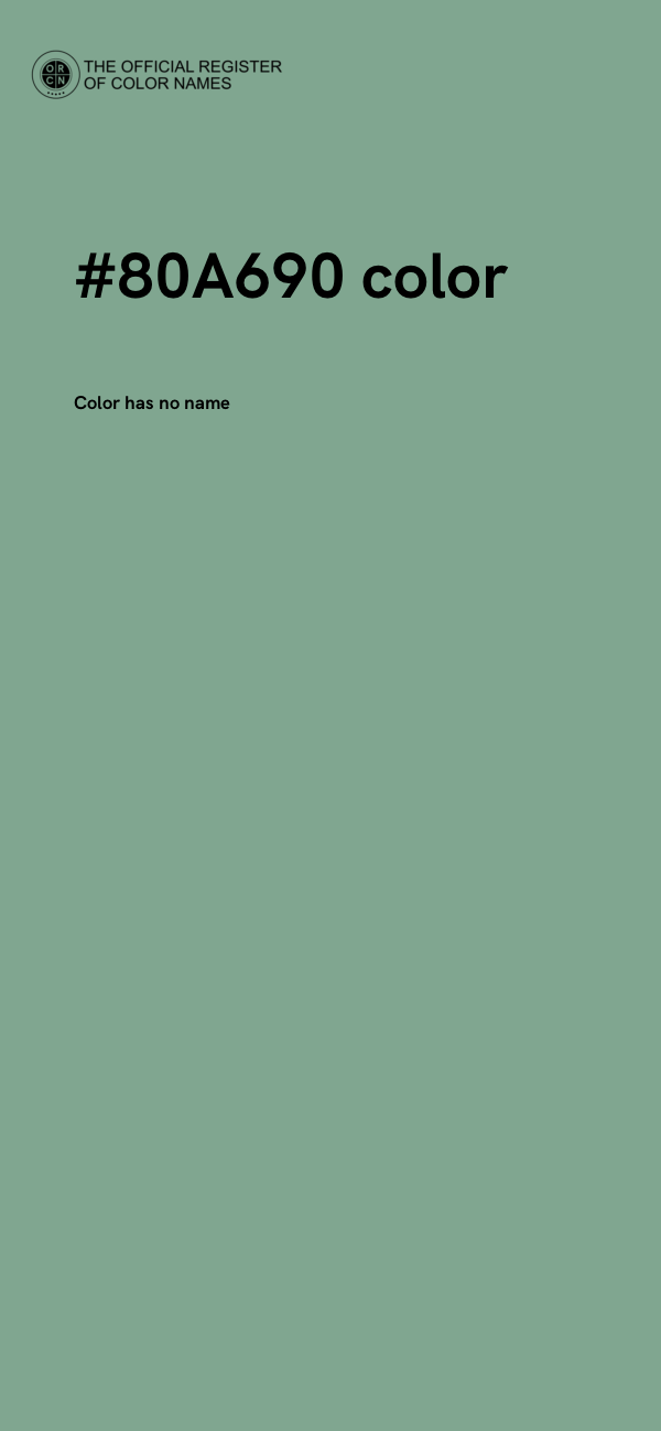 #80A690 color image