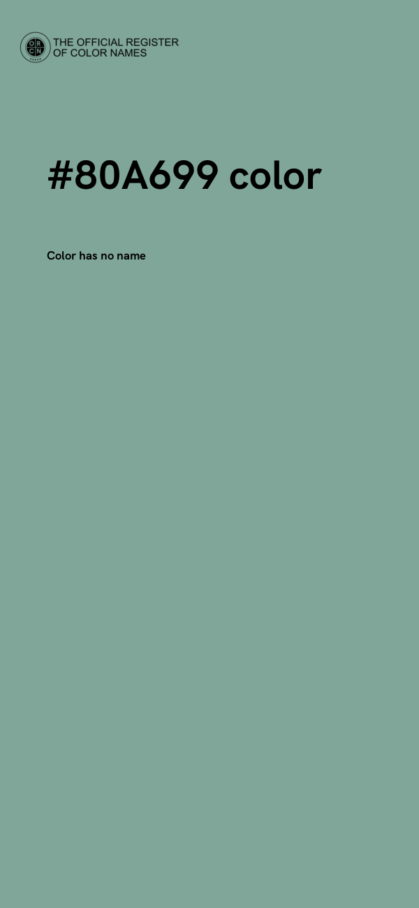 #80A699 color image