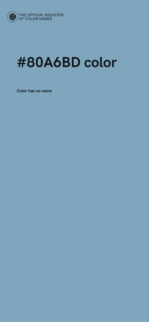 #80A6BD color image