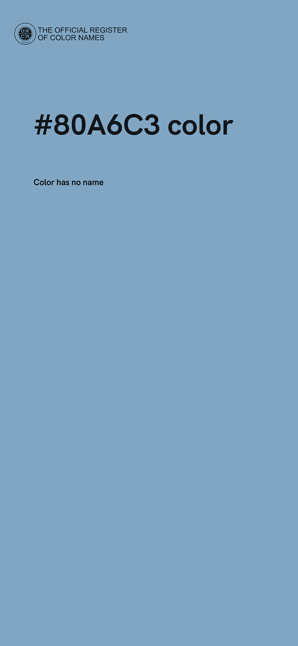 #80A6C3 color image