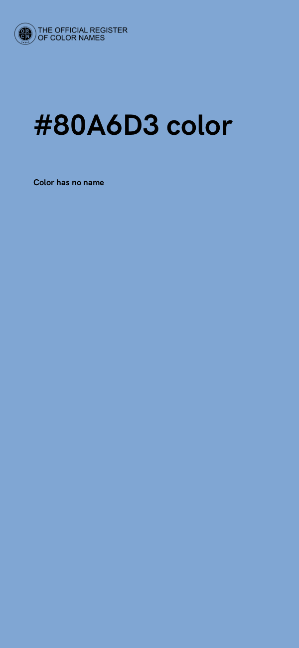 #80A6D3 color image