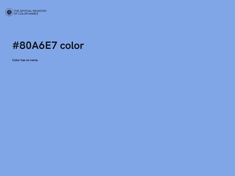 #80A6E7 color image