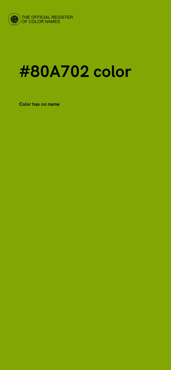 #80A702 color image