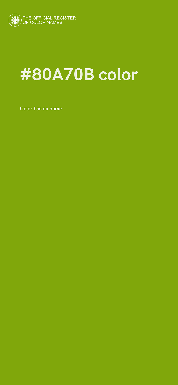 #80A70B color image