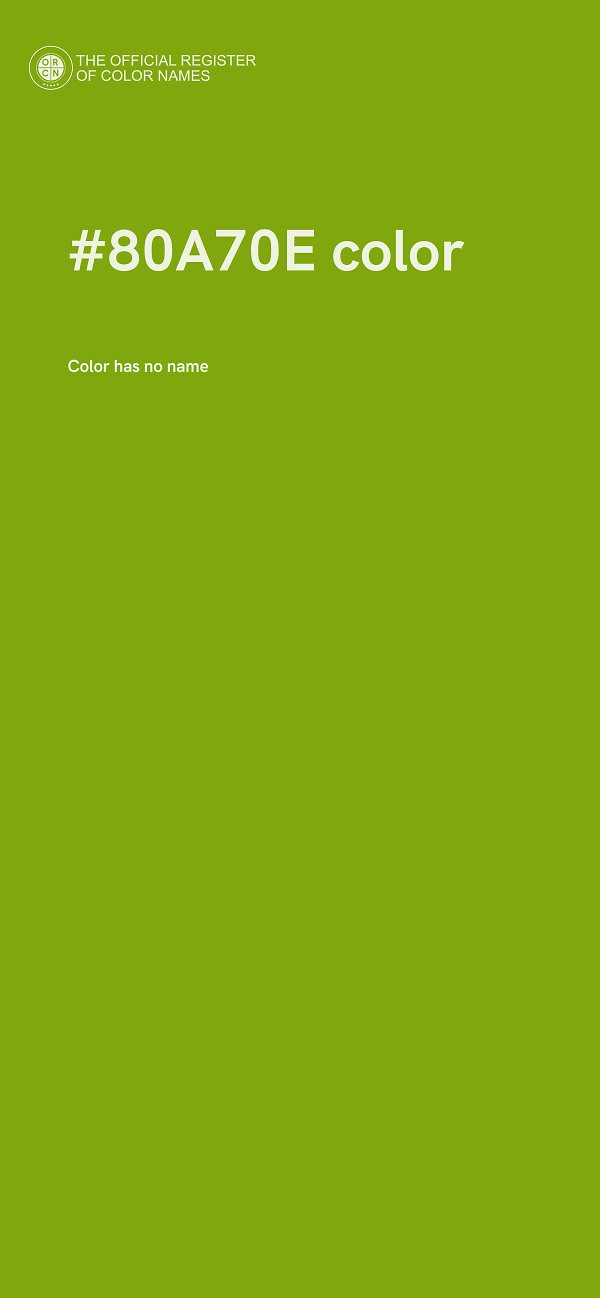#80A70E color image
