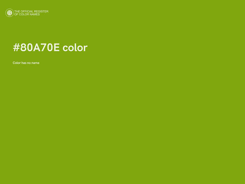 #80A70E color image