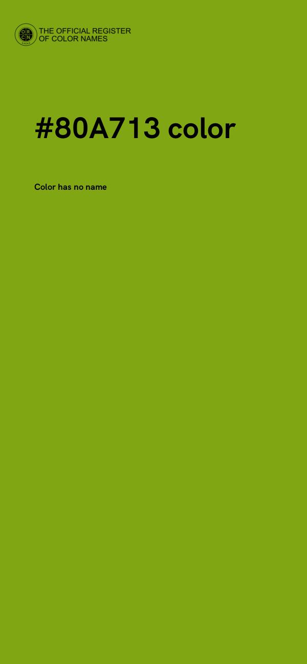 #80A713 color image