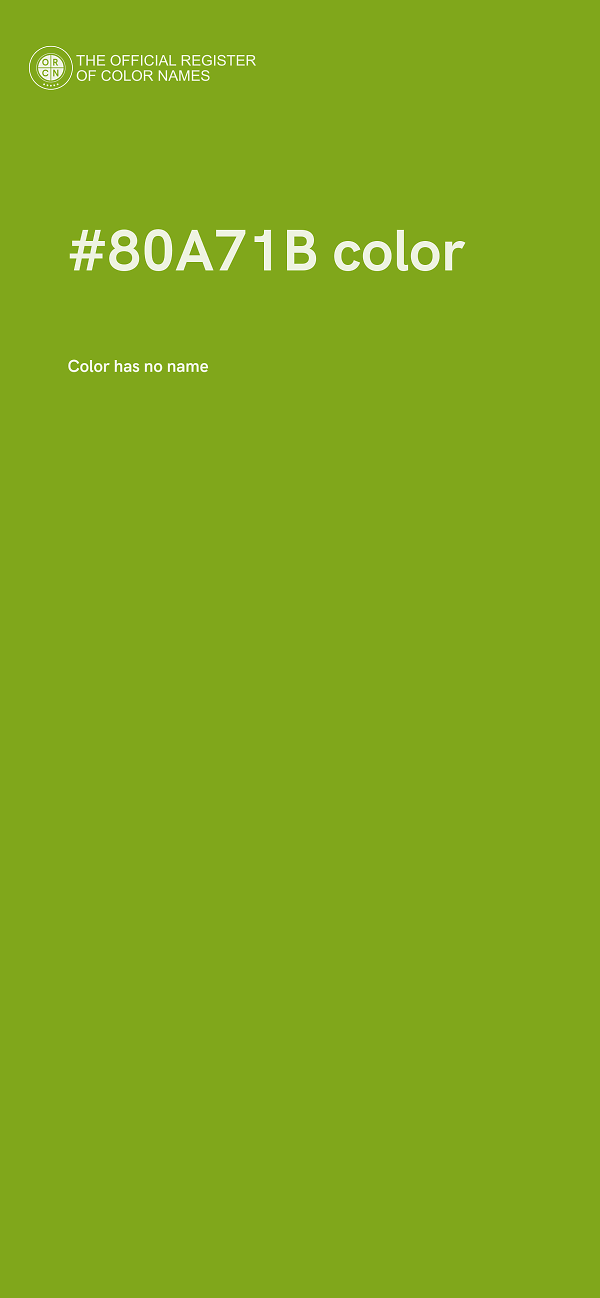 #80A71B color image