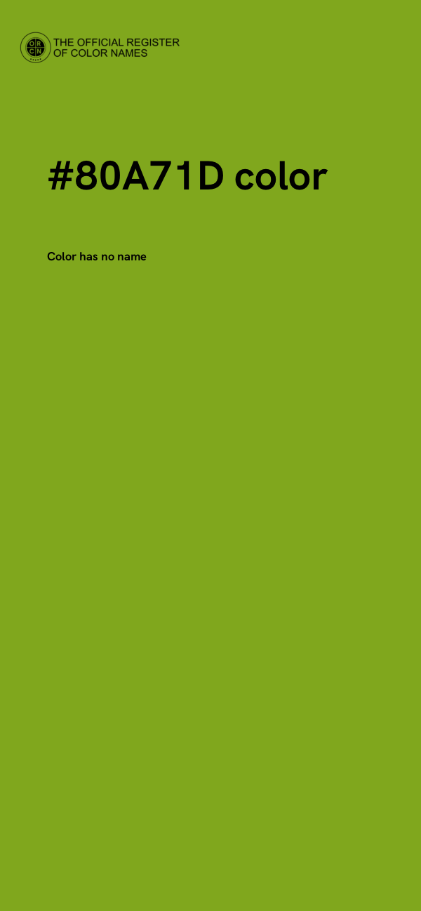 #80A71D color image