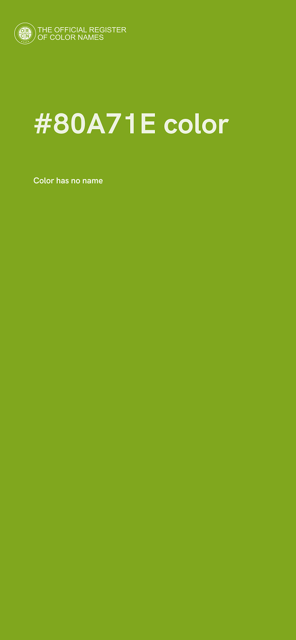 #80A71E color image