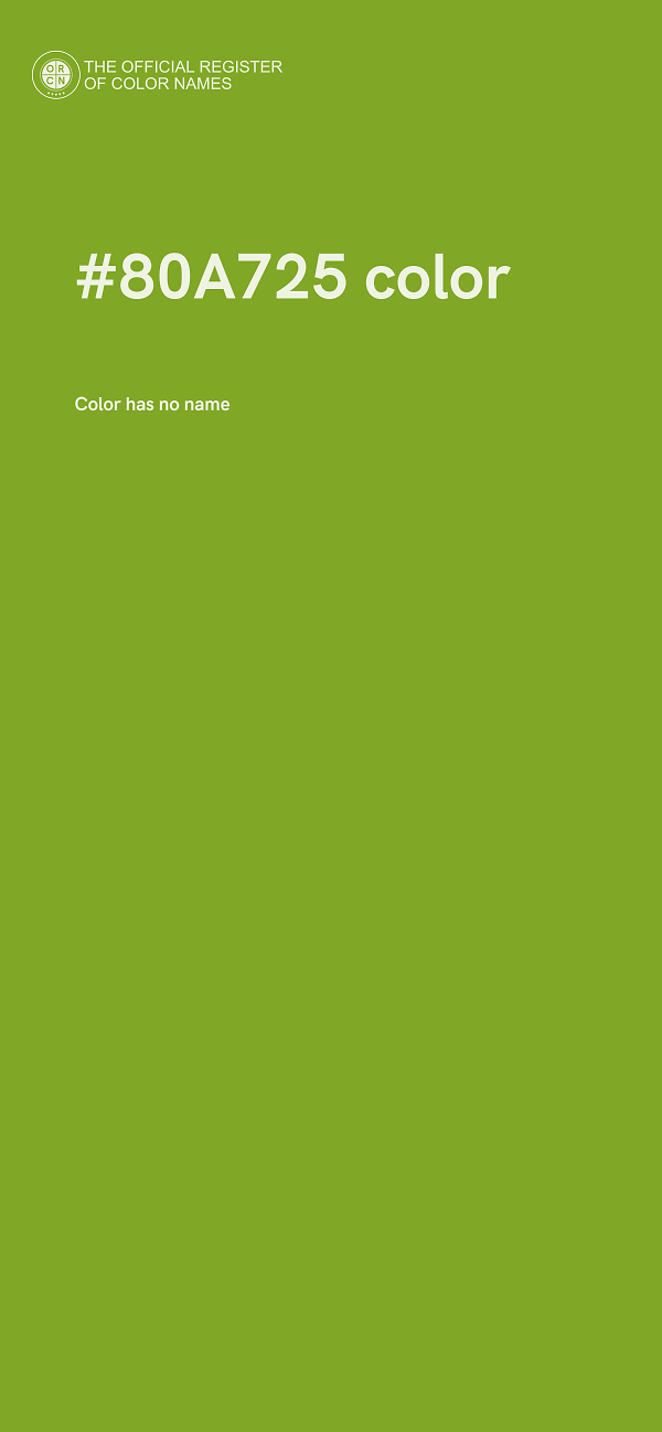 #80A725 color image