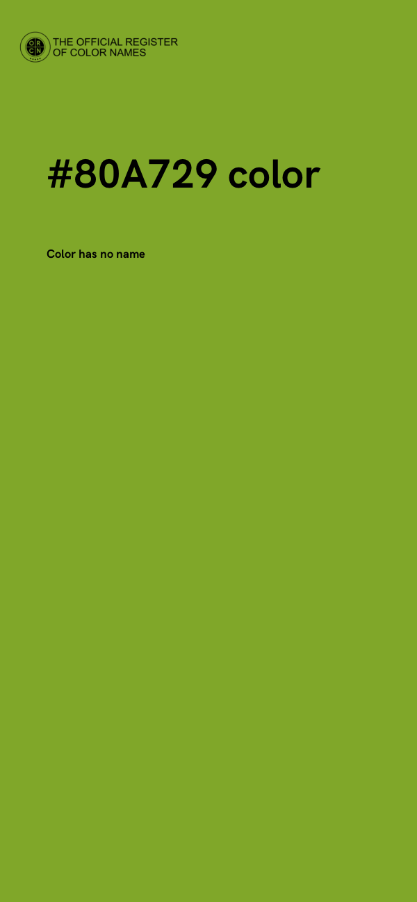 #80A729 color image