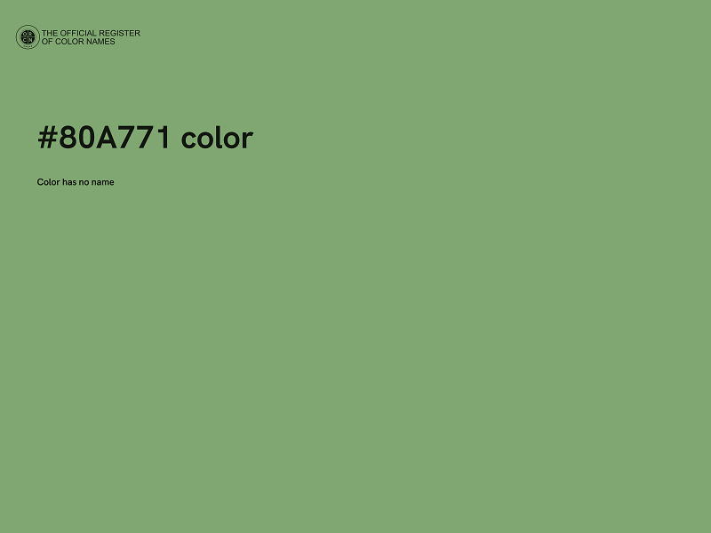 #80A771 color image