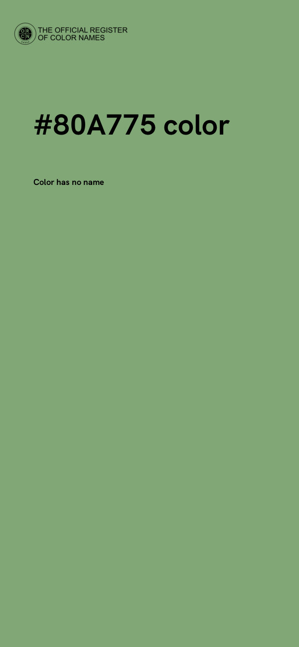 #80A775 color image