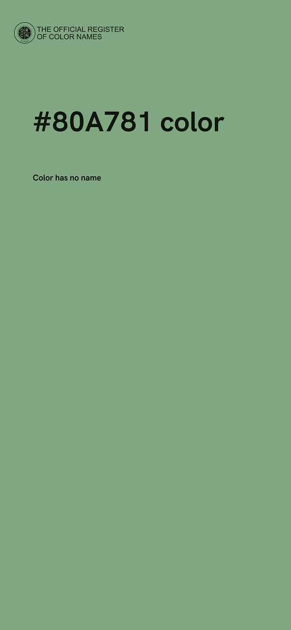 #80A781 color image